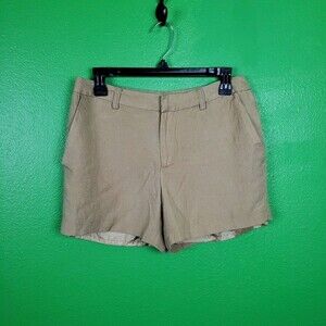 Carmen Marc Valvo Linen Blend Brown Short shorts size 4